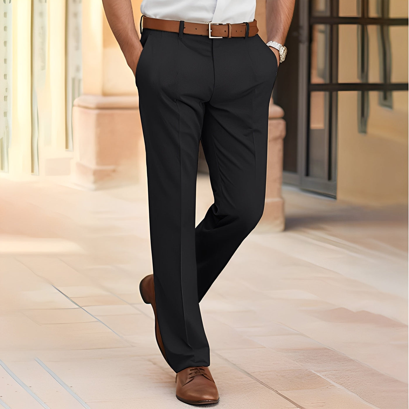 Clayton - Pantalones de Negocios Formales para Hombres