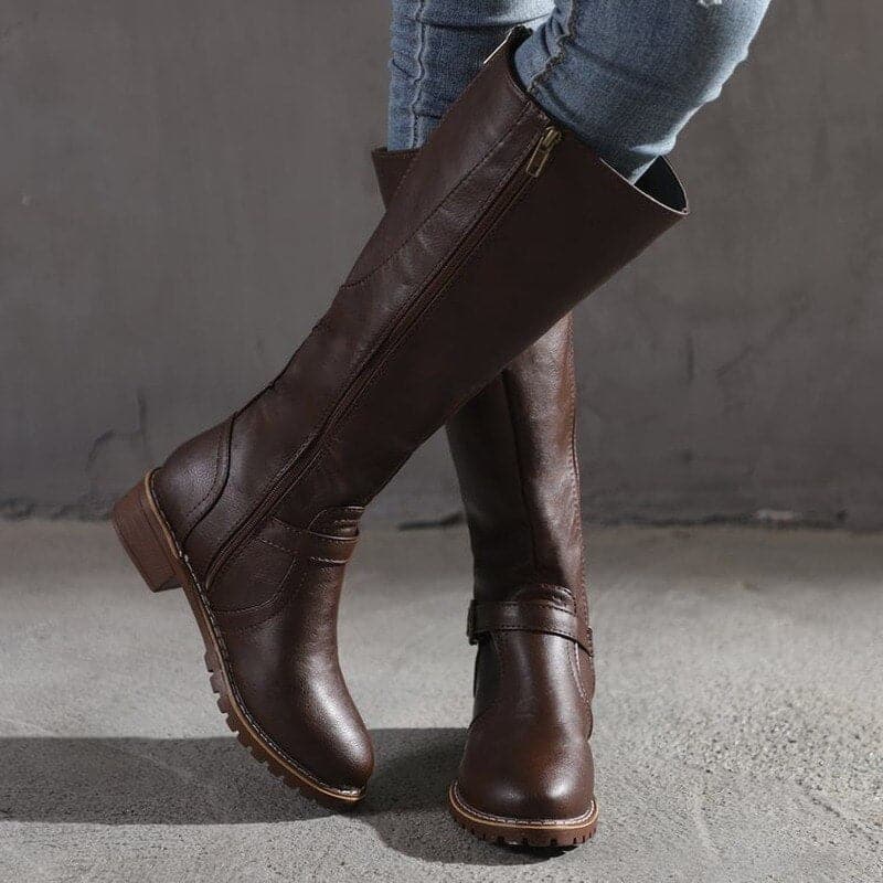 Marly - Botines Casuales con Hebilla Decorativa para Mujeres