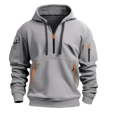 Burton - Suelto Hoodie con media cremallera para hombres