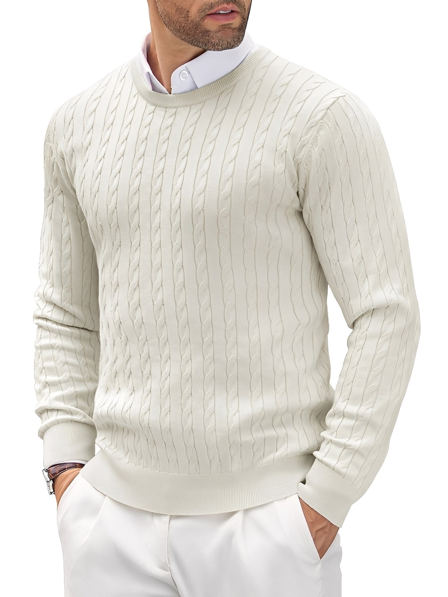 Romilly - Casual, ajustado suéter de punto para hombres