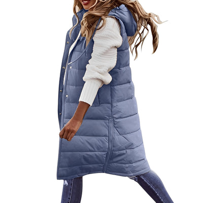 Brenna - Elegante larga chaqueta de plumas para mujeres