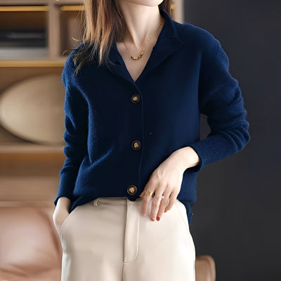 Adalynn - Elegante cardigan holgada con botones para mujeres