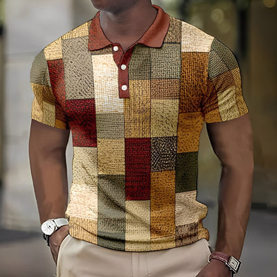 Reginald - Elegante camiseta polo multicolor para hombres