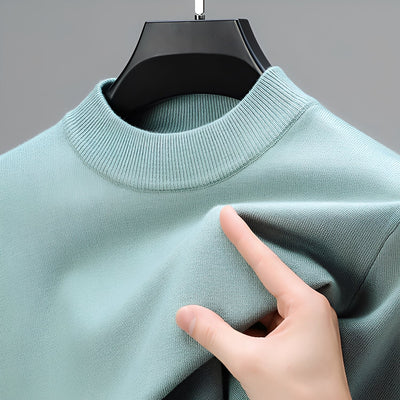 Davis - Suéter de cashmere casual con dobladillo para hombres