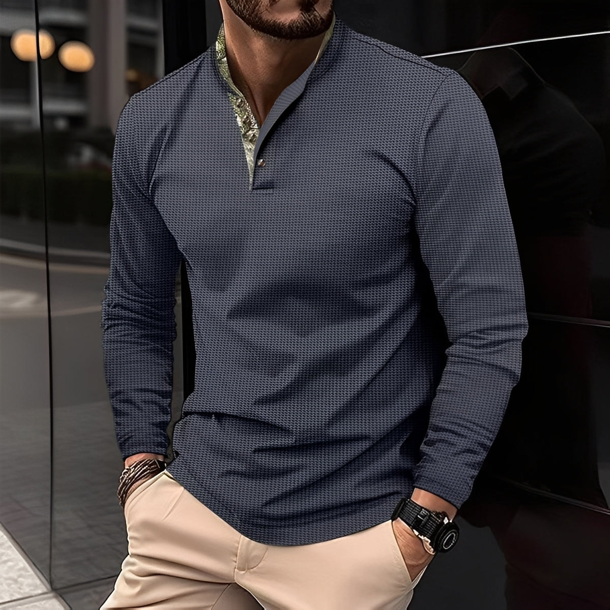 Chester - Camisa Polo Moderna con Cuello de Solapa para Hombres