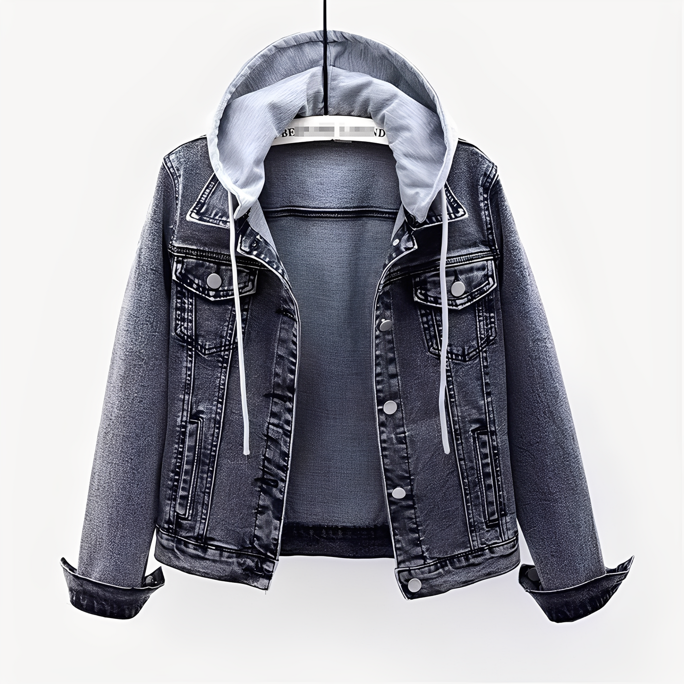 Karolyn - Elegante chaqueta de jeans con capucha para mujeres