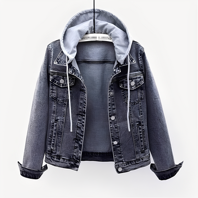 Karolyn - Elegante chaqueta de jeans con capucha para mujeres