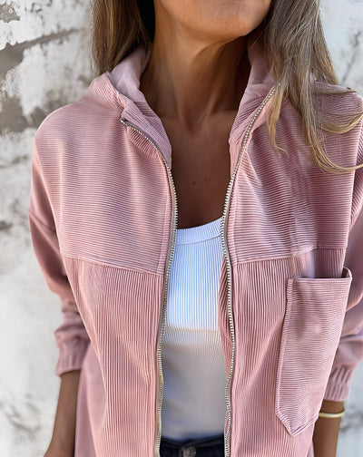 Gillian - Chaqueta de pana casual con capucha para mujeres