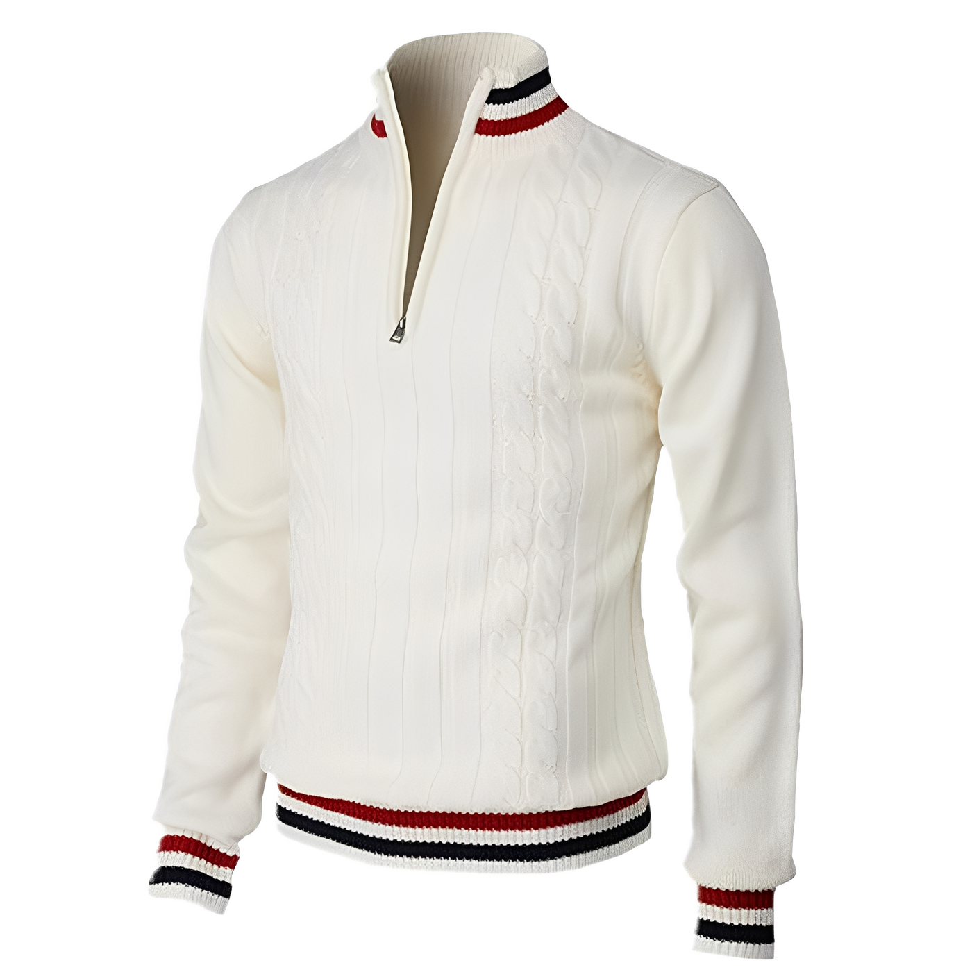 Zavier - Moderno suéter con cuello alto para hombres