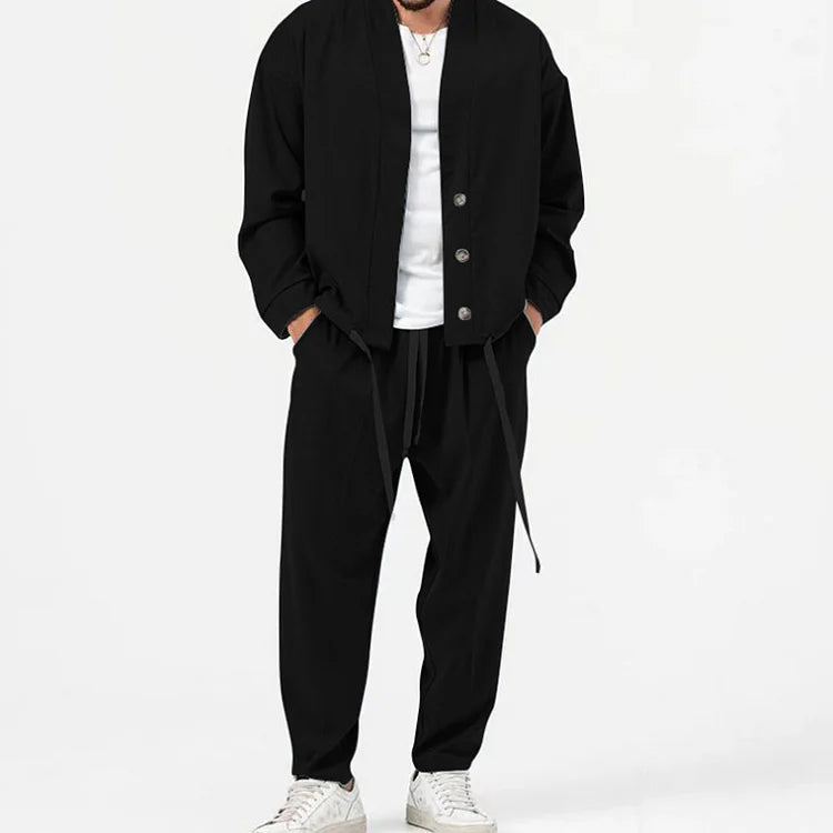 Garet - Conjunto de Blazer y Pantalones con Cintura Ajustable