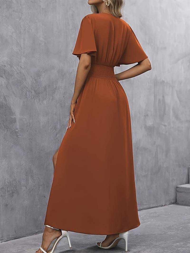 Juliette – Vestido con Cuello Volante y Cintura Plisada para Mujer