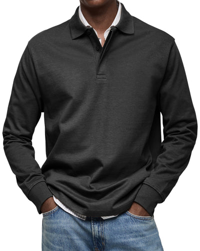 Dewey - Camisa Polo de Manga Larga para Hombres