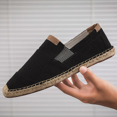 Bozz - Elegantes zapatos artesanales de lona y paja