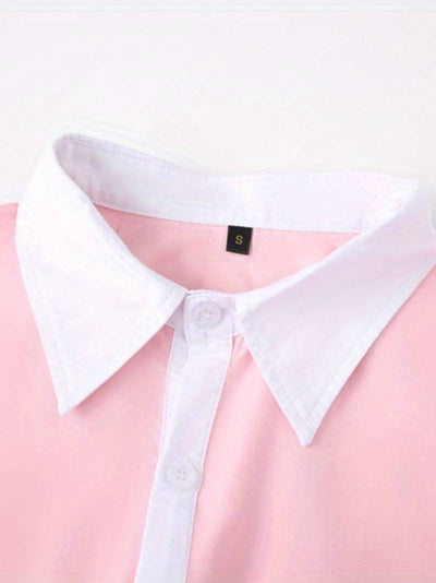 Tonie – Camisa Elegante con Contraste de Corte Moderno