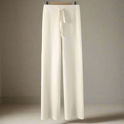 Camille - Pantalón de Invierno de Punto con Piernas Anchas
