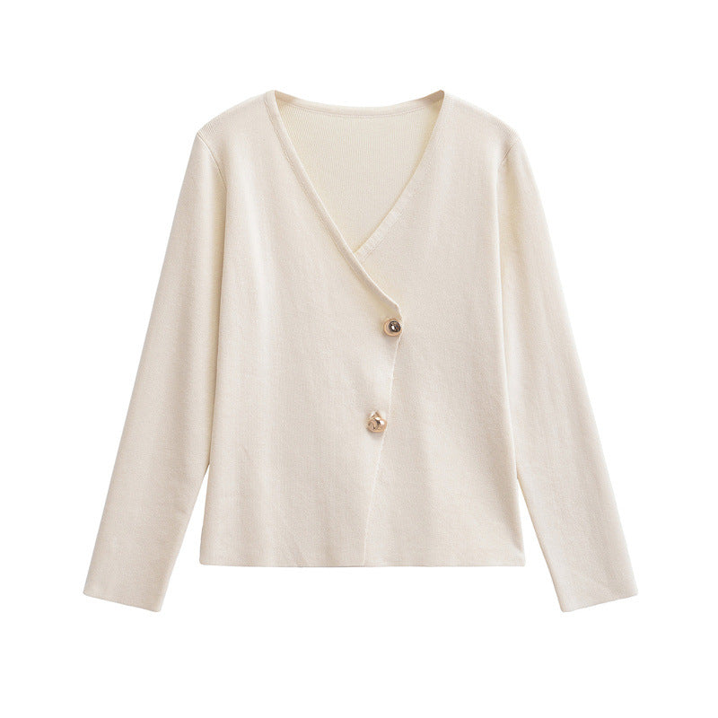 Helena - Elegante cardigan de punto asimétrico para mujer