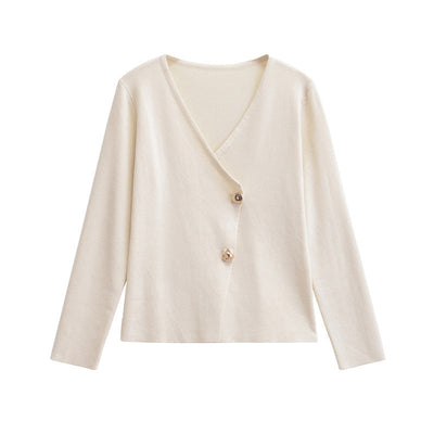 Helena - Elegante cardigan de punto asimétrico para mujer