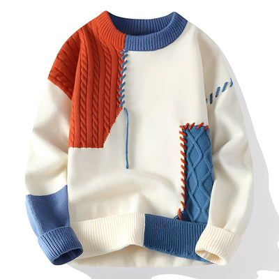 Curtis - Sudadera Moderna de Forro Polar con Diseño a Dos Colores para Hombres