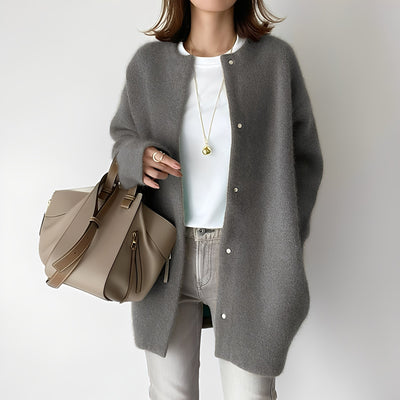 Michele - Abrigo de Invierno Suelto con Botones para Mujeres