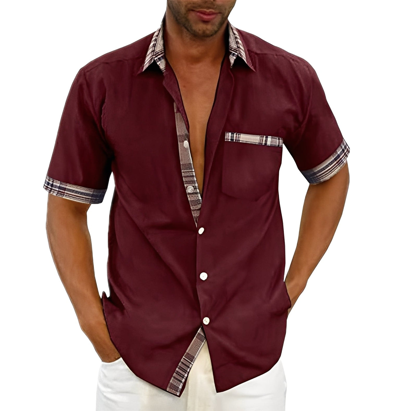 Marvin - Camisa Corta Casual para Hombres