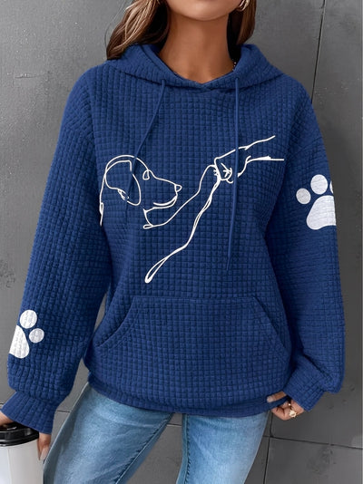 Berenice - Sudadera con capucha impresa y cálida para mujeres