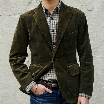 Dalton - Chaqueta informal de lana con bolsillos para hombres