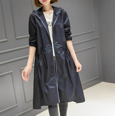 Margarette - Elegante impermeable con capucha para mujeres