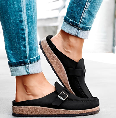 Briana - Cómodas sandalias slip-on con hebilla para mujer