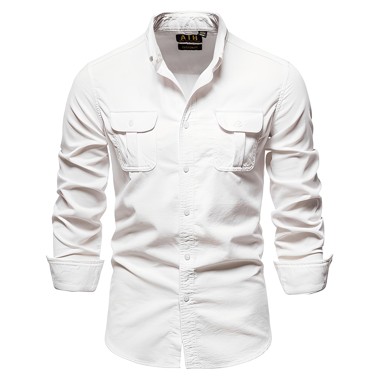 Colbert - Sencillo Camisa de Manga Larga para Hombres