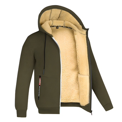 Davin - Chaqueta de forro polar con capucha para hombres