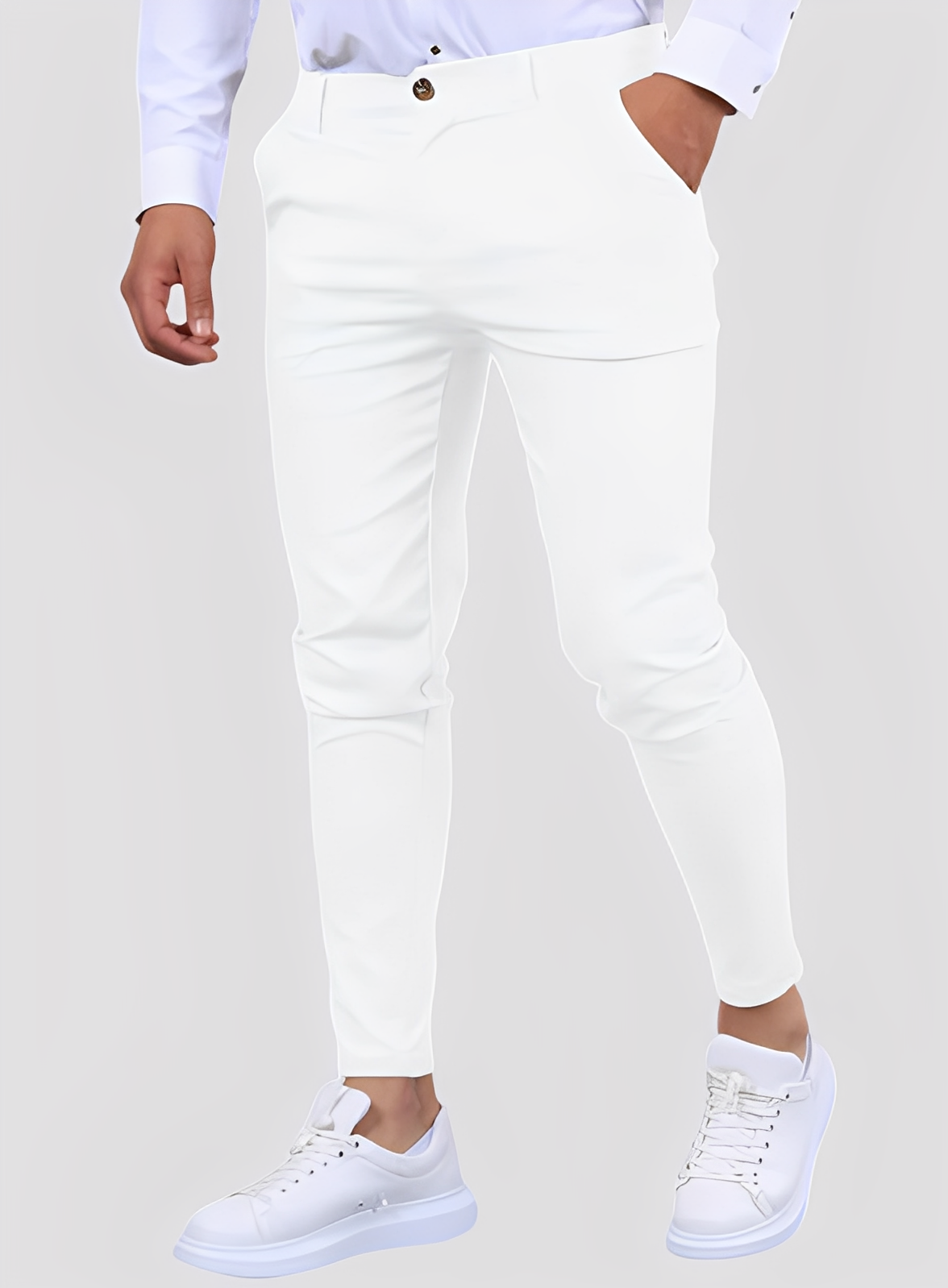 Reynard - Pantalones skinny formales y elásticos para hombres