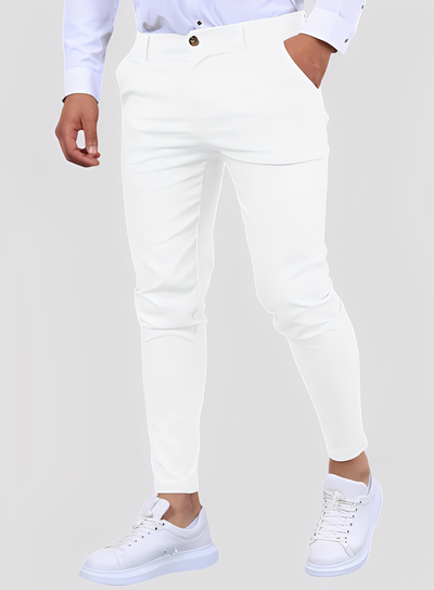 Reynard - Pantalones skinny formales y elásticos para hombres