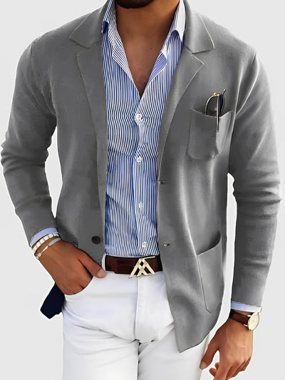 Darrin - Chaqueta de punto casual con bolsillos para hombres