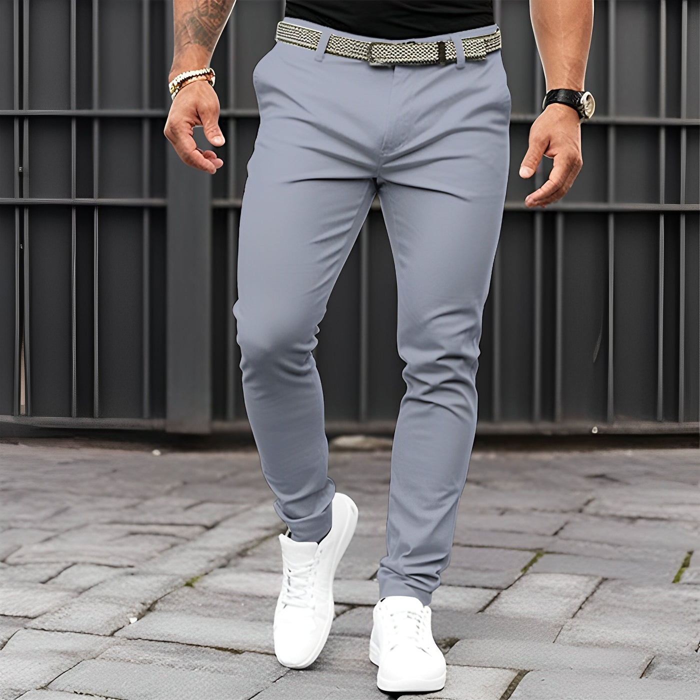 Jaron - Elegante, casual pantalón Slim-Fit para hombres