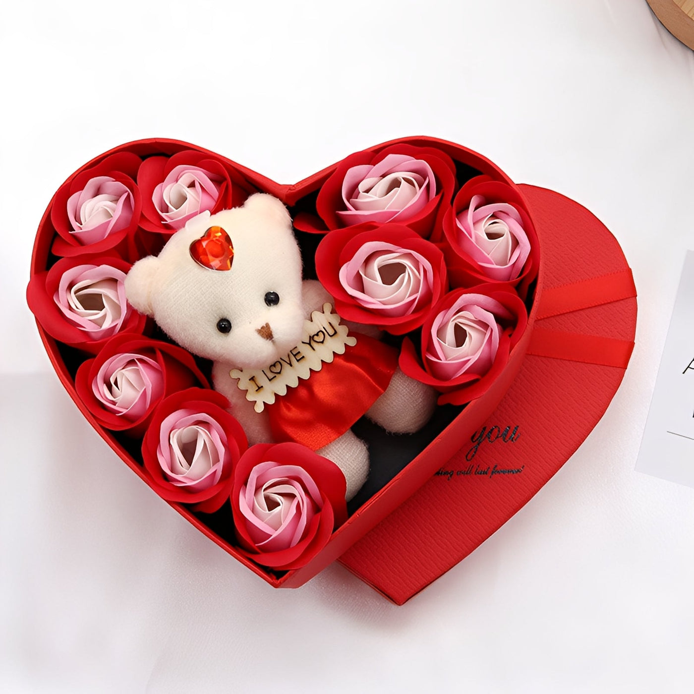 Heartley - Oso de Rosas Regalo en Forma de Corazón para San Valentín