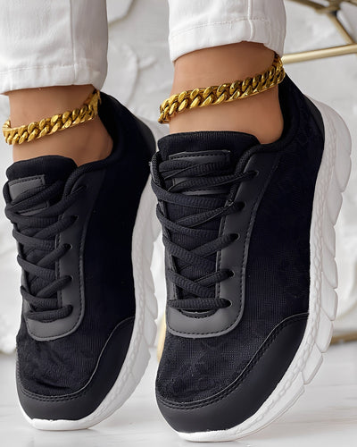 Elisabeth - Zapatillas casuales, transpirables con estampado de flores para mujeres