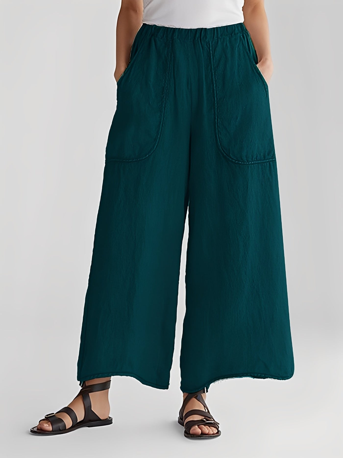 Marley - Pantalón casual con pierna ancha para mujeres