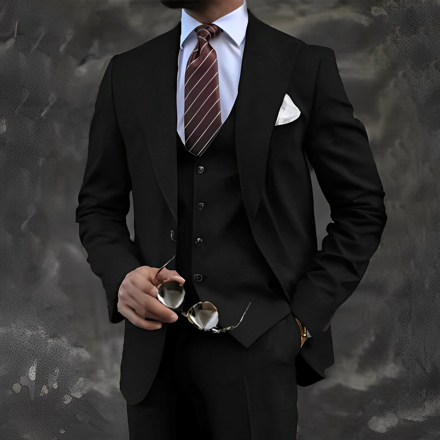 Elwyn - Traje casual y formal de tres piezas para hombres