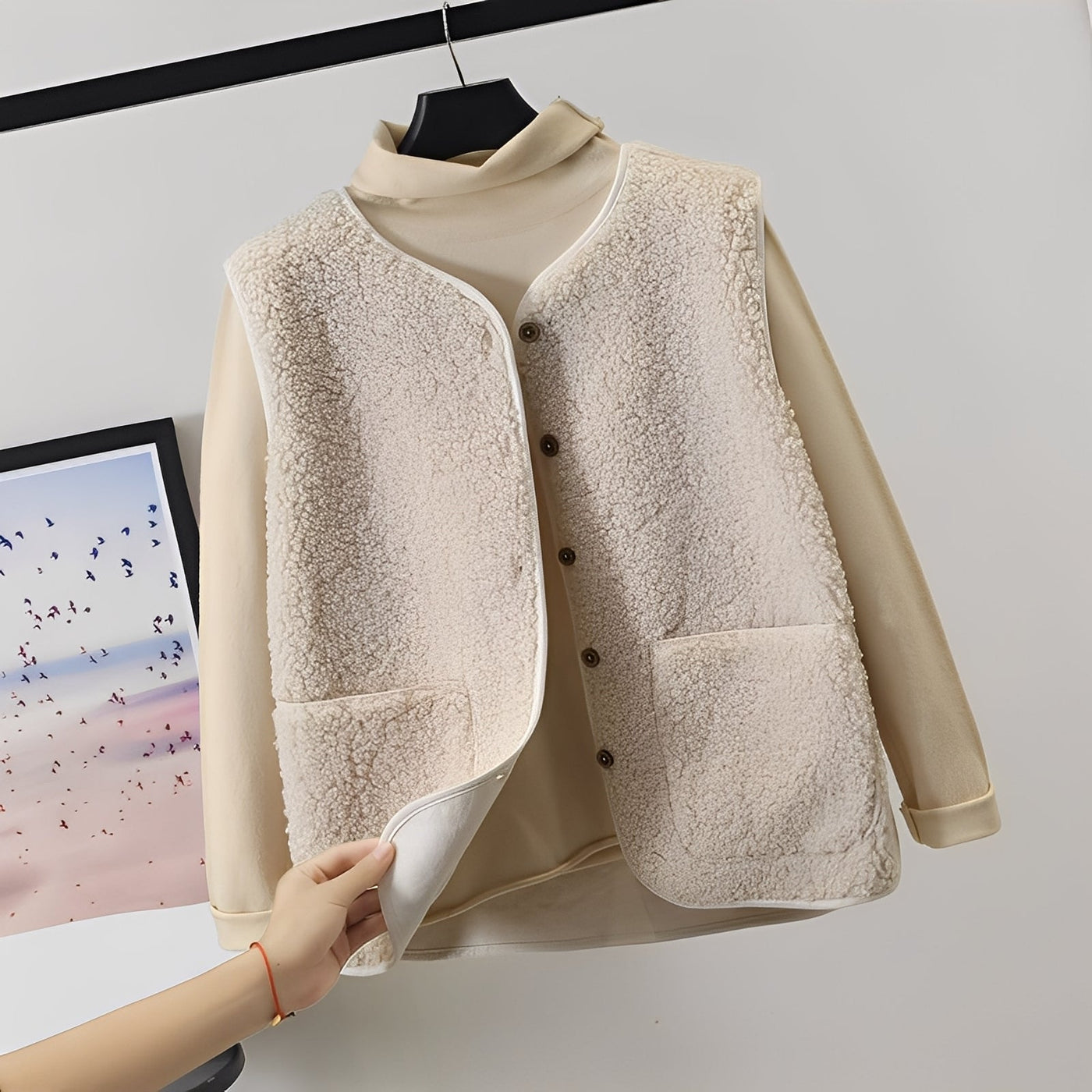 Raine - Elegante chaleco de peluche para mujeres