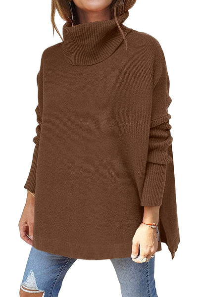 Macey - Suéter de lana para mujeres con cuello alto y estilo casual
