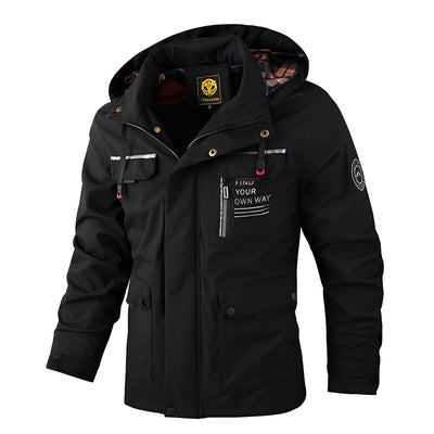 Fredrick - Impermeable, gruesa chaqueta exterior para hombres
