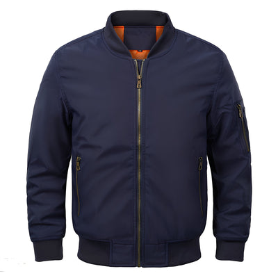 Maynerd - Chaqueta bomber con bolsillos con cremallera para hombres