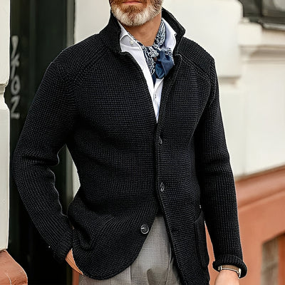 Jason - Elegante Cardigan de Punto para Hombres