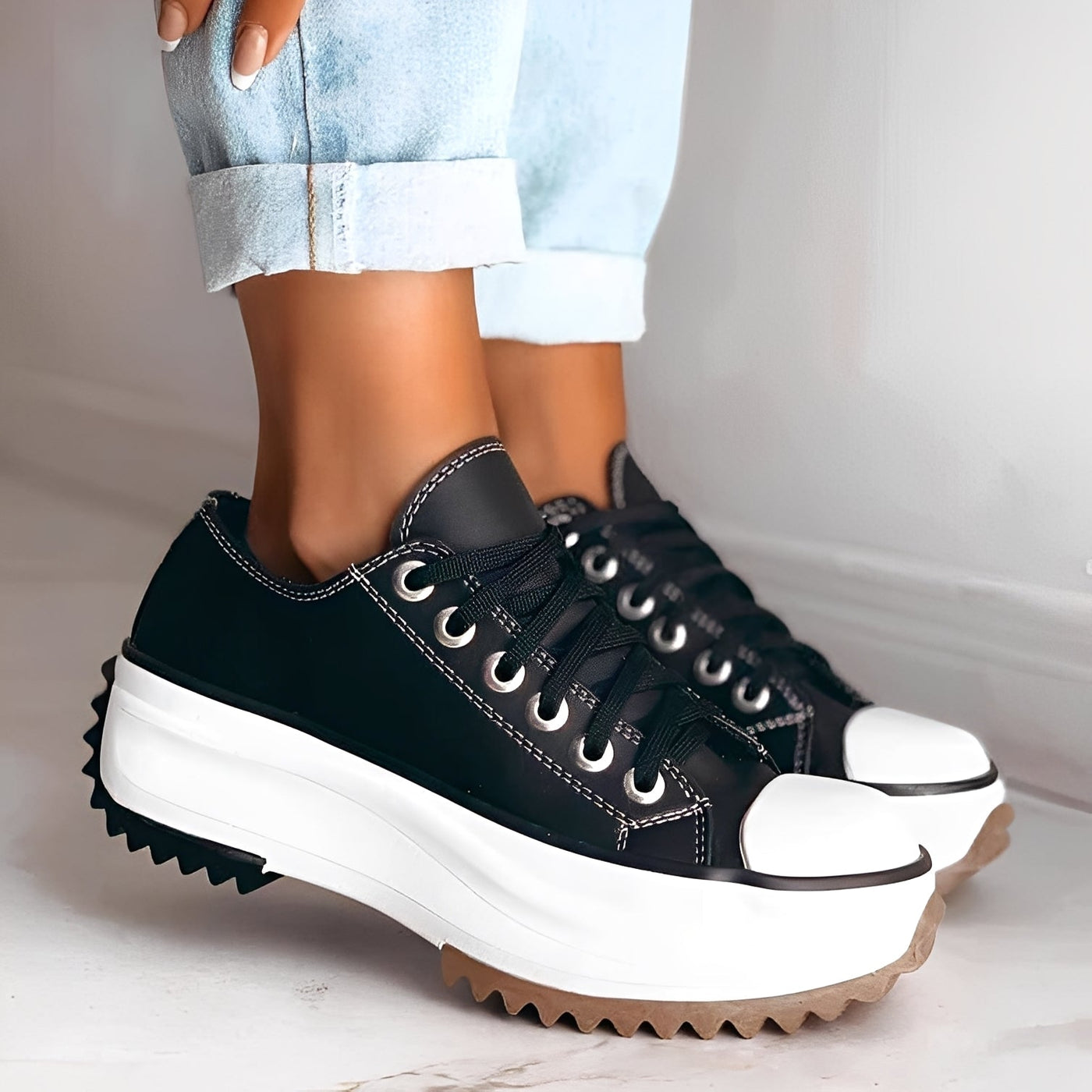 Lorayne - Zapatos casuales con suela gruesa para mujer
