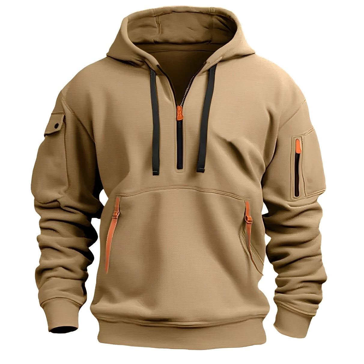 Burton - Suelto Hoodie con media cremallera para hombres