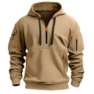 Burton - Suelto Hoodie con media cremallera para hombres