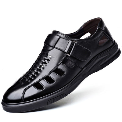 Nelson - Sandalias formales de cuero calado para hombres