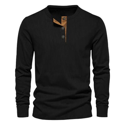Dwaine - Camisa Casual de Manga Larga de Pana para Hombres
