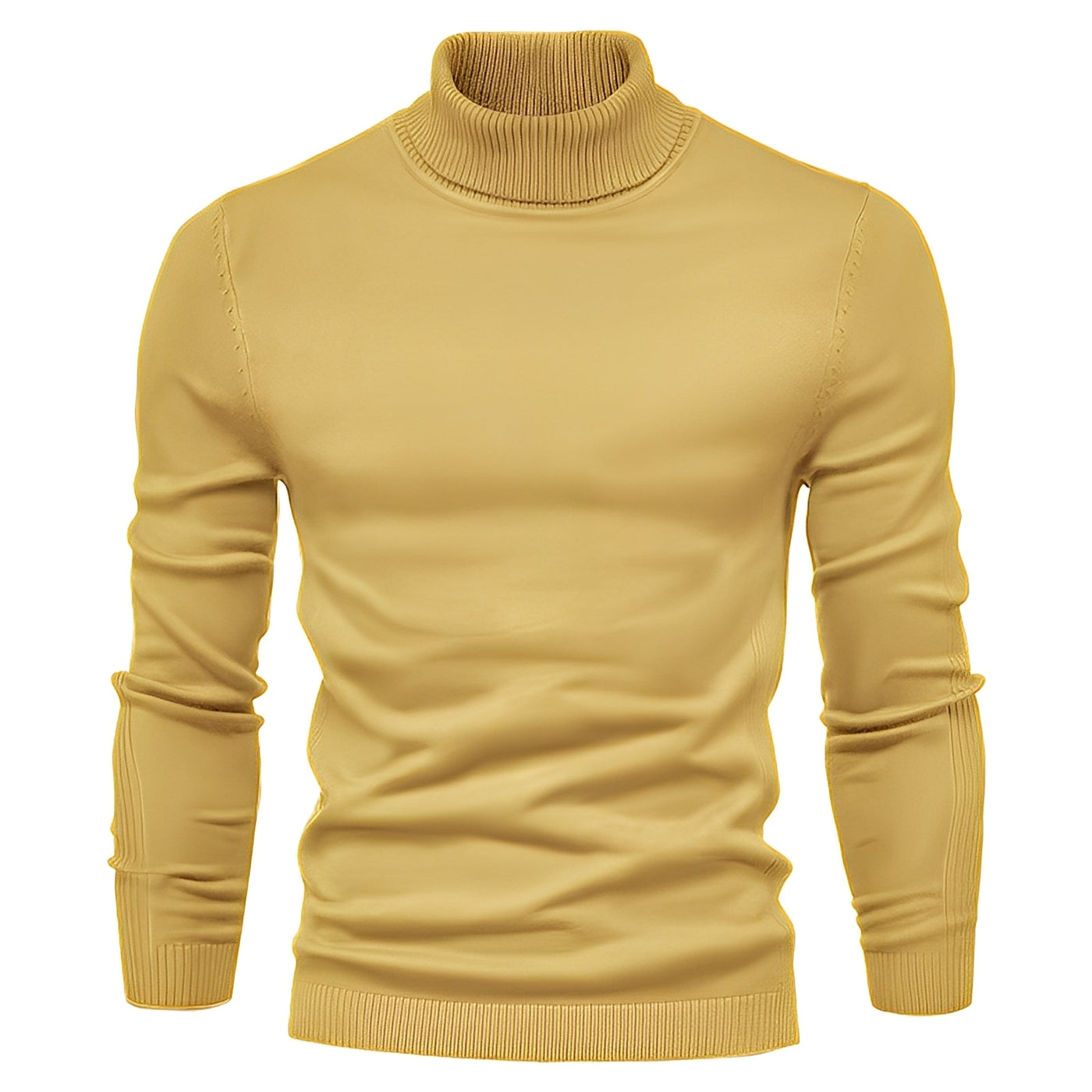Evans - Sencillo, ajustado jersey de cuello alto para hombres