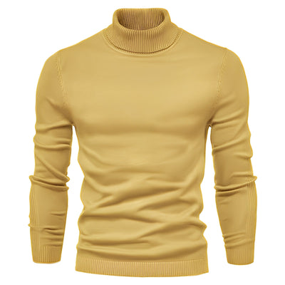 Evans - Sencillo, ajustado jersey de cuello alto para hombres